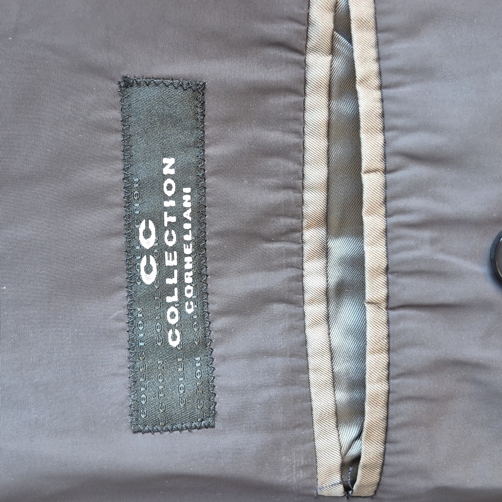 Corneliani Cc Italy Solid Grey Polyester Mens 40 … - image 8